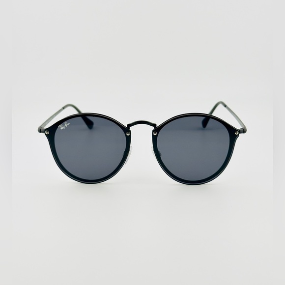 Ray-Ban Blaze Round Sunglasses RB3574N Matte Black Frame Dark Gray Lenses UNISEX - Picture 1 of 11